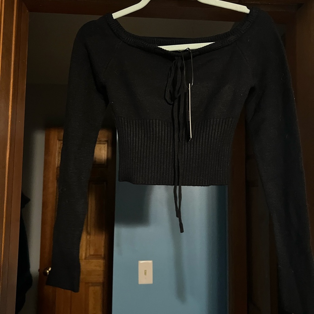 Fashion Nova Midnight Off-Shoulder Sweater